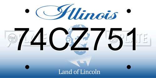 74CZ751 Illinois License Plate