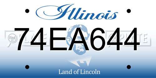 74EA644 Illinois License Plate