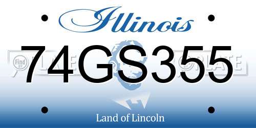 74GS355 Illinois License Plate