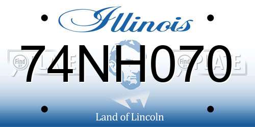 74NH070 Illinois License Plate