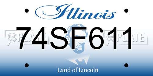 74SF611 Illinois License Plate