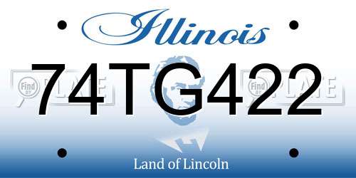 74TG422 Illinois License Plate