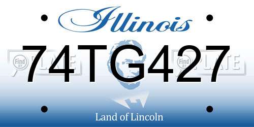74TG427 Illinois License Plate