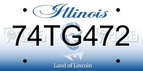 74TG472 Illinois License Plate