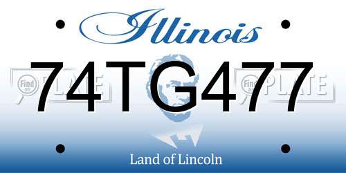 74TG477 Illinois License Plate