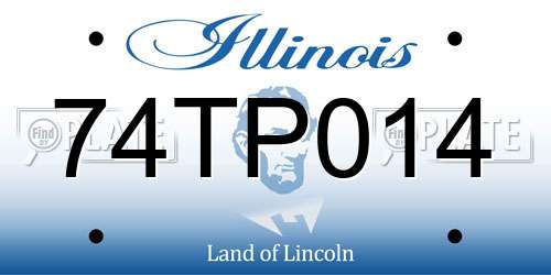74TP014 Illinois License Plate