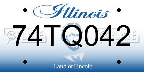 74TQ042 Illinois License Plate