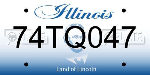 74TQ047 Illinois License Plate