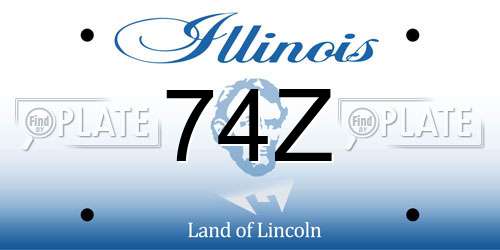 74Z Illinois License Plate