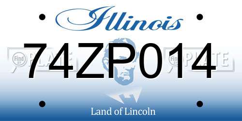 74ZP014 Illinois License Plate