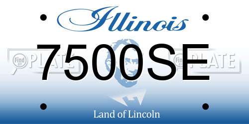 7500SE Illinois License Plate
