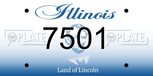 7501 Illinois License Plate