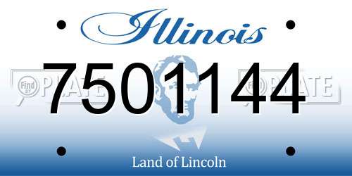 7501144 Illinois License Plate