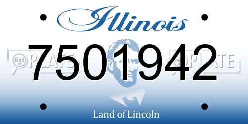 7501942 Illinois License Plate