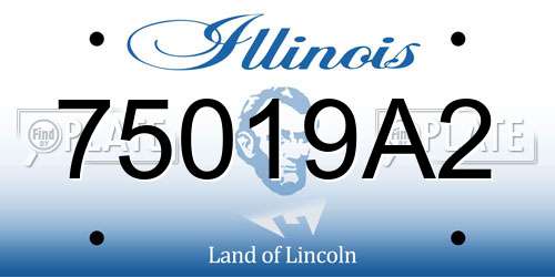 75019A2 Illinois License Plate