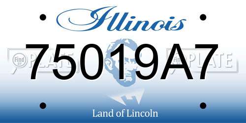 75019A7 Illinois License Plate