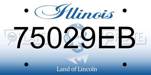 75029EB Illinois License Plate
