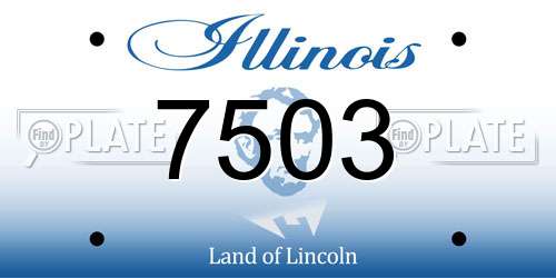 7503 Illinois License Plate