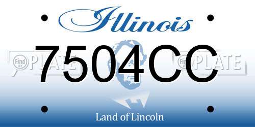 7504CC Illinois License Plate