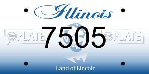 7505 Illinois License Plate