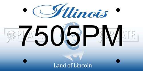 7505PM Illinois License Plate