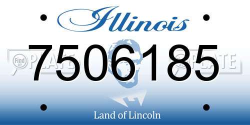 7506185 Illinois License Plate