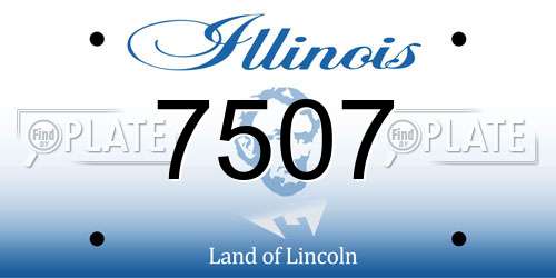 7507 Illinois License Plate