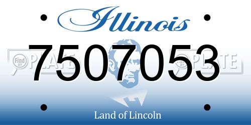 7507053 Illinois License Plate