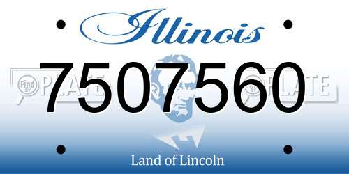 7507560 Illinois License Plate