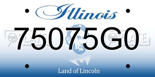 75075G0 Illinois License Plate