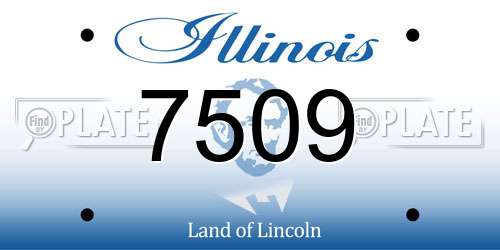 7509 Illinois License Plate