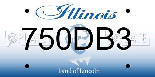 750DB3 Illinois License Plate