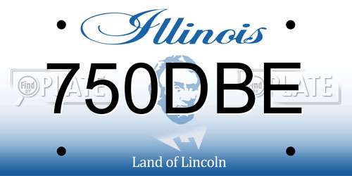 750DBE Illinois License Plate