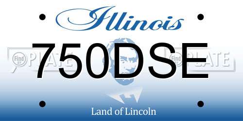 750DSE Illinois License Plate