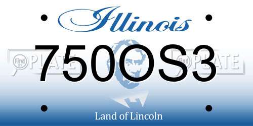 750OS3 Illinois License Plate