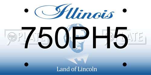 750PH5 Illinois License Plate