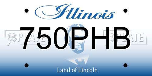 750PHB Illinois License Plate