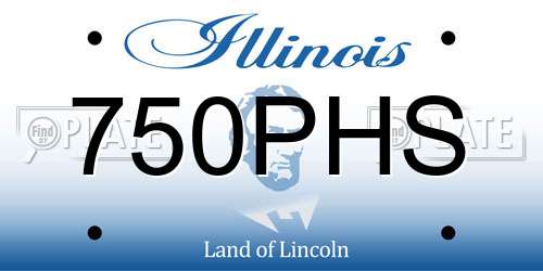 750PHS Illinois License Plate