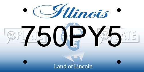 750PY5 Illinois License Plate