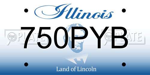 750PYB Illinois License Plate