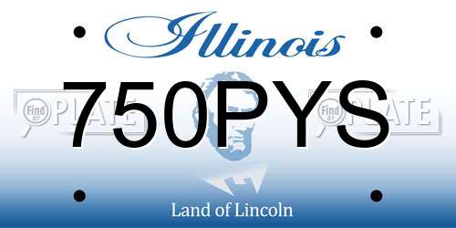 750PYS Illinois License Plate