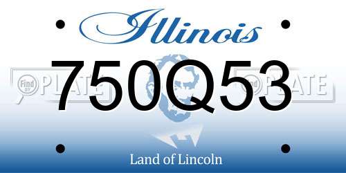 750Q53 Illinois License Plate