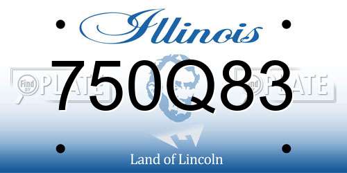 750Q83 Illinois License Plate