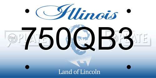 750QB3 Illinois License Plate