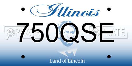 750QSE Illinois License Plate