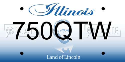 750QTW Illinois License Plate