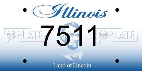 7511 Illinois License Plate