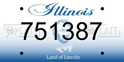 751387 Illinois License Plate