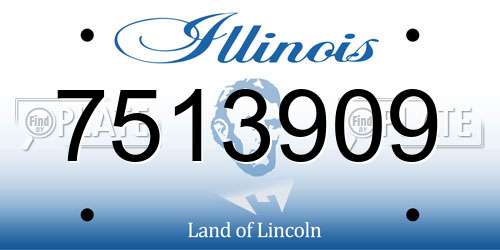 7513909 Illinois License Plate