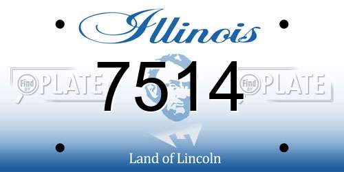 7514 Illinois License Plate